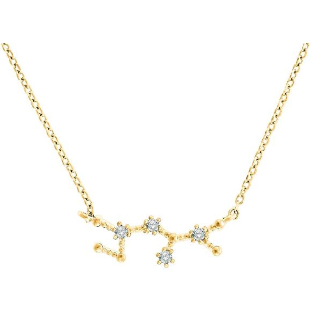 14k Gold Plated Astrology Constellation Horoscope Zodiac Necklace 1618